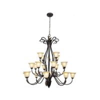BRIGHT STAR CH097/20 BLACK GOLD METAL CHANDELIER