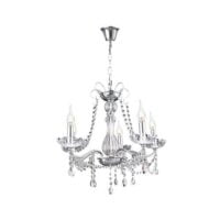BRIGHT STAR CH104/5 POLISHED CHROME & CRYSTAL CHANDELIER