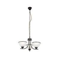BRIGHT STAR CH169/3 BLACK & BROWN METAL CHANDELIER