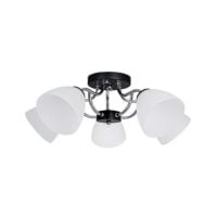 BRIGHT STAR CH178/5 CHROME & BLACK CHANDELIER