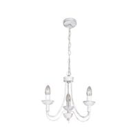 BRIGHT STAR CH524/3 FOSSIL WHITE METAL CHANDELIER