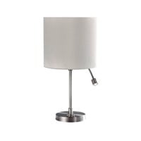 BRIGHT STAR TL028 SATIN CHROME & CREAM LAMP