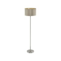 EUROLUX FL206TG MASERLO TAUPE & CHROME LAMP