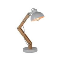 EUROLUX T556 HESTON WHITE & WOOD LAMP