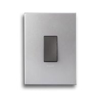 LEGRAND ARTEOR P124MSA 2X4 1 LEVER 1 WAY SWITCH, SOFT ALU