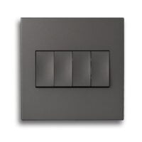 LEGRAND ARTEOR P444MM 4X4 4 LEVER 1 WAY SWITCH, MAGNESIUM