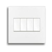 LEGRAND ARTEOR P444WWH 4X4 4 LEVER 1 WAY SWITCH, WHITE
