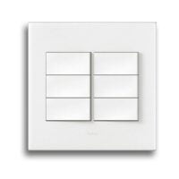 LEGRAND ARTEOR P644WWH 4X4 6 LEVER 1 WAY SWITCH, WHITE