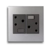 LEGRAND ARTEOR PD44MSA DOUBLE SOCKET, SOFT ALU
