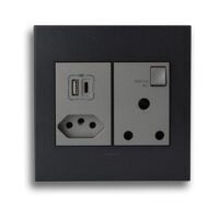 LEGRAND ARTEOR PMONU44MGP SA+SLIMLIME+USB SOCKET, GRAPHITE