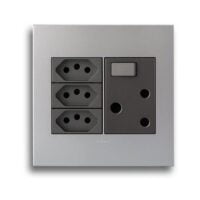 LEGRAND ARTEOR PN44MSA SA+SLIMLINE SOCKET, SOFT ALU