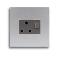 LEGRAND ARTEOR PS44MSA SINGLE SOCKET, SOFT ALU