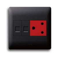 LEGRAND YSALIS PYDEDA44BLK DEDICATED+DATA SOCKET, BLACK