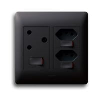 LEGRAND YSALIS PYNOS44BLK SA+SLIMLINE SOCKET, BLACK