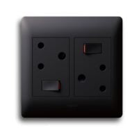 LEGRAND YSALIS PYO44BLK DOUBLE SOCKET, BLACK