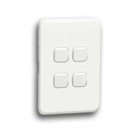 SCHNEIDER ICONIC 4014W1_XW 2X4 4 LEVER 1 WAY SWITCH, WHITE