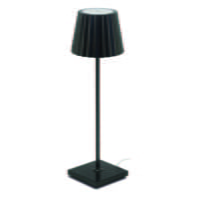 SPAZIO 4664.4.3030 FONTANA PLEATED BLACK TABLE LAMP