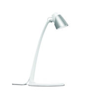 SPAZIO 8638.30.3150 CORVO WHITE & SILVER DESK LAMP
