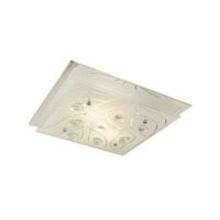 BRIGHT STAR CF360 420MM FROSTED GLASS & CRYSTAL CEILING LIGHT