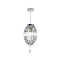 BRIGHT STAR PEN167/1 POLISHED CHROME & CRYSTAL PENDANT
