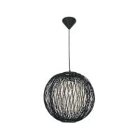 BRIGHT STAR PEN194/1 BLACK BAMBOO & TWINE PENDANT