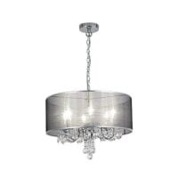 BRIGHT STAR PEN281/6 POLISHED CHROME & CRYSTAL PENDANT