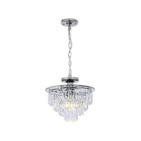 BRIGHT STAR PEN334/1 CHROME & CRYSTAL PENDANT