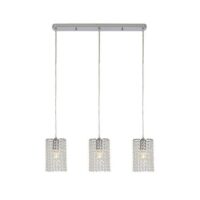 BRIGHT STAR PEN434/1 POLISHED CHROME & CRYSTAL PENDANT