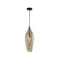 BRIGHT STAR PEN572 BLACK & COGNAC GLASS PENDANT