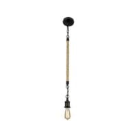 BRIGHT STAR PEN588 BLACK & ROPE PENDANT