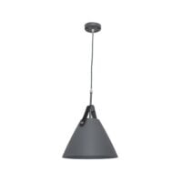 BRIGHT STAR PEN606 GREY & LEATHER PENDANT