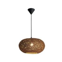 BRIGHT STAR PEN769 BROWN TWINE PENDANT