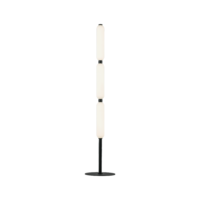 BRIGHT STAR SL402 BLACK & OPAL GLASS FLOOR LAMP