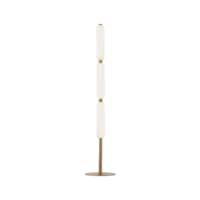 BRIGHT STAR SL403 GOLD & OPAL GLASS FLOOR LAMP