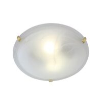 EUROLUX C48PB ALABASTER POLISHED BRASS CEILING LIGHT