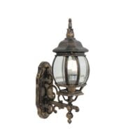 EUROLUX O3BG BLACK & GOLD WALL LANTERN