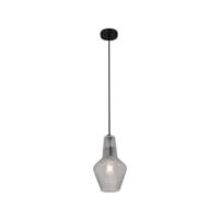 EUROLUX P796CL MILANO BLACK & CLEAR GLASS PENDANT