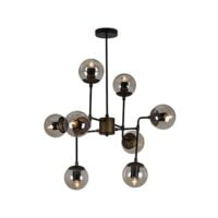 EUROLUX P910B HARRINGTON BLACK & AMBER GLASS PENDANT