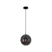 EUROLUX P914SM DENALI BLACK & SMOKY GLASS PENDANT
