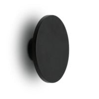 SPAZIO 4547.1.3030 FOCAL ROUND 3000K BLACK WALL LIGHT