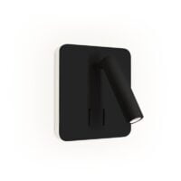 SPAZIO 8290/3030 SPIN SQUARE MATT BLACK WALL LIGHT