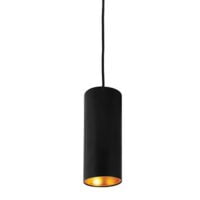 SPAZIO 8594.30.10 SOLO ROUND BLACK & GOLD PENDANT