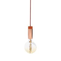 SPAZIO 8612.5.42 DITO 5 ROSE GOLD & MAHOGANY PENDANT