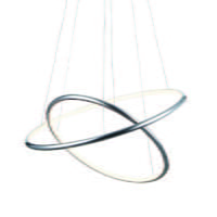 SPAZIO 8613.2.30.11 ANELLI 2 CHROME PENDANT