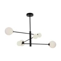 BRIGHT STAR CH393/6 BLACK METAL CHANDELIER