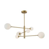 BRIGHT STAR CH394/6 GOLD METAL CHANDELIER