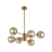 BRIGHT STAR CH534/6 GOLD METAL CHANDELIER