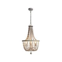 BRIGHT STAR CH895/3 WOODEN BEAD CHANDELIER