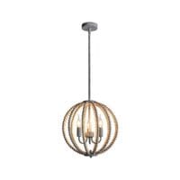 BRIGHT STAR CH896/3 WOODEN BEAD CHANDELIER