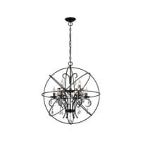 BRIGHT STAR PEN530 BLACK & CRYSTAL PENDANT